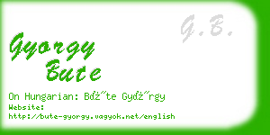 gyorgy bute business card